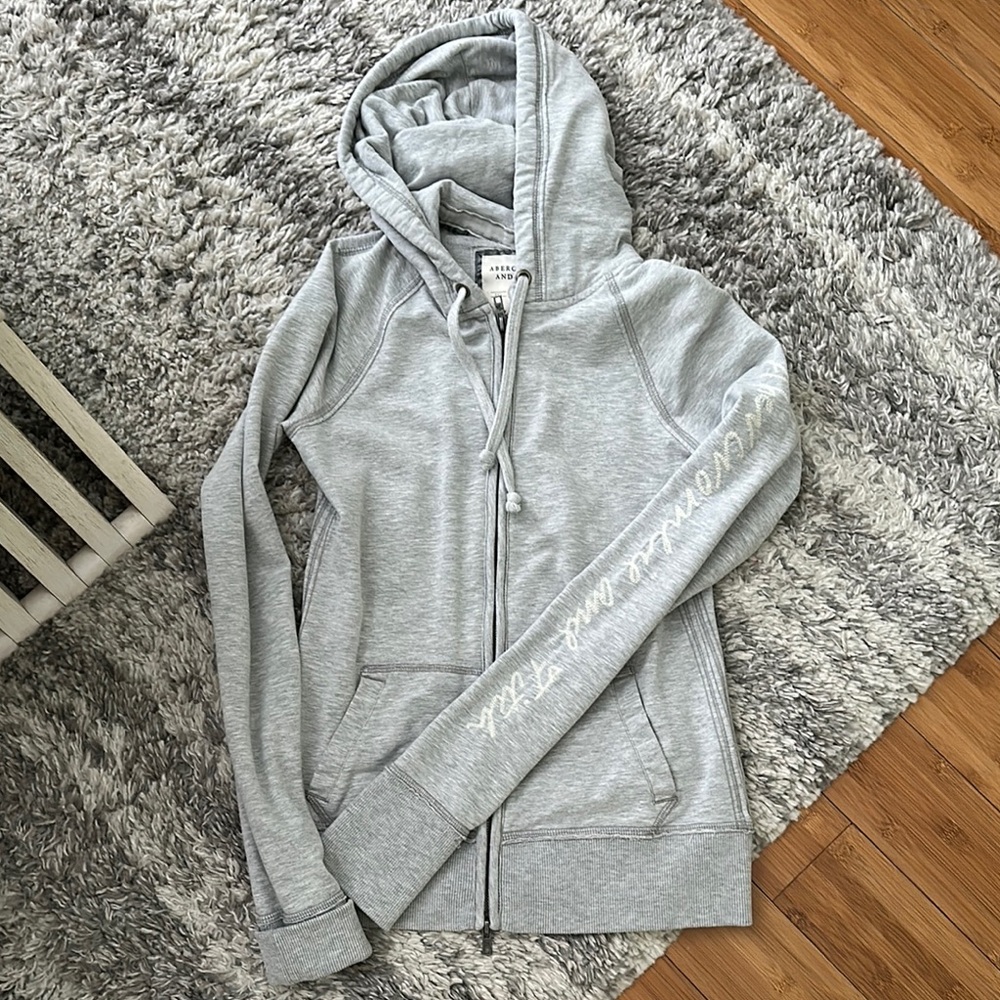 Gray Zip-Up Hoodie